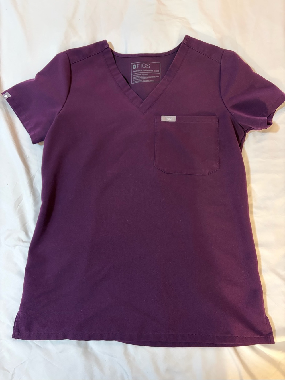 FIGS Plum Catarina Scrub Top